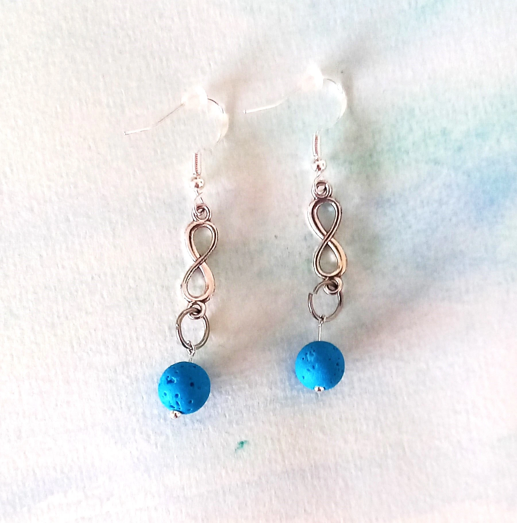 Boucles Grécia em pingente infinito lavanda turquesa prata nova – photo 5